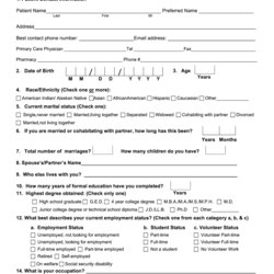 Very Good Mental Health Intake Form Complete With Ease Psychiatric Center Cairn Medical Template Patient
