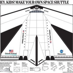 Perfect Awesome Paper Airplane Printable Template Templates Sheets Planes Space Shuttle Airplanes Models