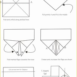 Spiffing Free Paper Airplane Templates Of Easy With Baron Template Blue Plane Navigation Post The World Most