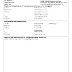 Cool Job Application Form In Word And Formats