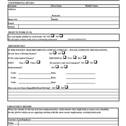 Fine Free Employment Job Application Form Templates Printable