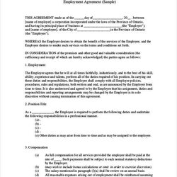 Free Employment Agreement Samples In Ms Word Sample Basic Stanford