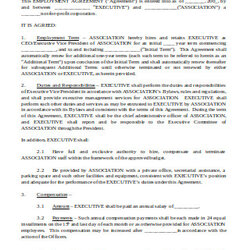 Cool Sample Employment Agreement Templates In Ms Word