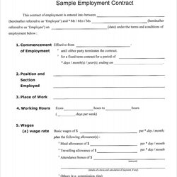 Matchless Free Sample Employment Contract Templates In Google Docs Ms Word Template Doc