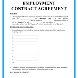 Wizard Free Simple Employment Contract Sample Agreement Template Contracts Workforce