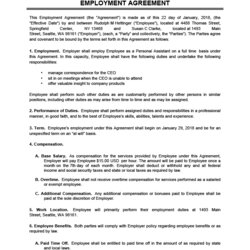 Excellent Alaska Employment Contract Template Word Legal Templates Agreement Sample