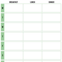 Fantastic Best Free Printable Blank Menu For Day Care