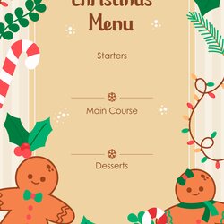 The Highest Quality Best Free Printable Christmas Menu Templates For At Blank