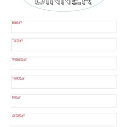 Preeminent Printable Menus Template Room Surf Dinner Menu Family Weekly Make Week Planning Meal Planner