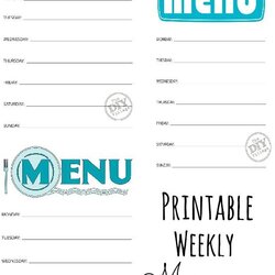 Excellent Free Printable Weekly Menu Planners There Are Three Different