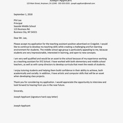 Cover Letter Template For Teachers Remarkable Ideas