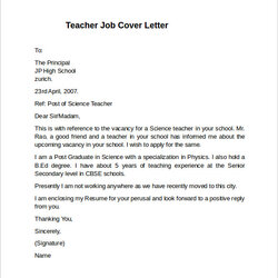 Excellent Free Teacher Cover Letter Examples In Ms Word Google Docs Example Job Templates