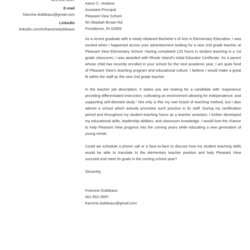 Worthy Teacher Cover Letter Examples For Experienced New Teachers Template Templates Ready Copy Use Simple