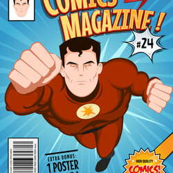 The Highest Standard Comic Book Cover Template Royalty Free Vector Image