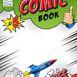 Superb Bright Comic Book Cover Template Free Vector