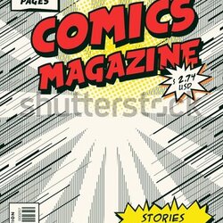 Marvelous Template Comic Book Cover Vector Illustration Stock Preview