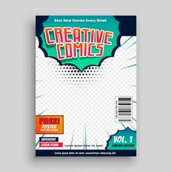 Excellent Free Vector Comic Book Cover Template Design Templates