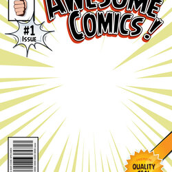 Wizard Comic Book Cover Template Royalty Free Vector Image