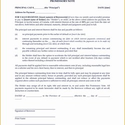 Swell Free Promissory Note Template For Vehicle Of Tom Word