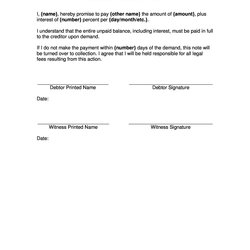 Free Promissory Note Templates Forms Word