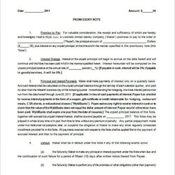 Blank Promissory Note Doc Free Download Colorado Template Word