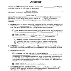 Out Of This World Free Promissory Note Template Washington State Unsecured