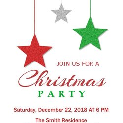 Swell Christmas Party Invitation Printable Festive Holiday Editable