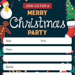 Great Best Images Of Free Printable Christmas Invitation Templates Party Invitations Template Word Flyer