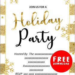Supreme Holiday Party Invitations Templates Free Christmas