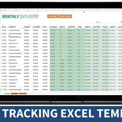 Worthy Monthly Sales Tracking Excel