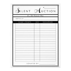 Excellent Silent Auction Sheet Bid Sheets Form Letterhead Template Paper Letter Donation Sized