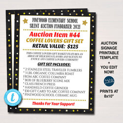 Wonderful Silent Auction Template Fundraiser Event Decor