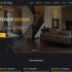 Marvelous Eye Catching Interior Design Website Templates Template