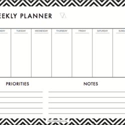 Superb Free Weekly Planner Template World Best For Fit