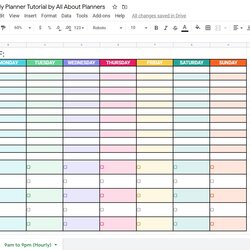 How To Make Weekly Planner Using Google Sheets Free Online Tool Planners Stupendous Printable In Tips