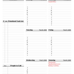 Weekly Planner Template Free Printable For Excel Templates Planners Schedule Print Calendars Calendar Pages