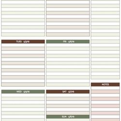 Tremendous Free Weekly Schedule Templates For Excel Planner Template