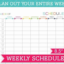 Weekly Schedule Word Template