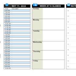 Fantastic Advanced Daily Planner Excel Template Templates At
