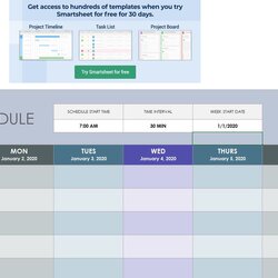 Cool Weekly Schedule Excel Template Collection