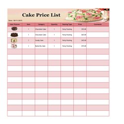 Exceptional Free Price List Templates Sheet Template Printable Pricing Table