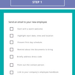 New Employee Checklist Template Boarding Ultimate Step