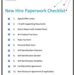 Sterling Useful New Hire Checklist Templates Forms