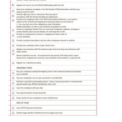 High Quality New Employee Checklist Printable Download Page Thumb Big