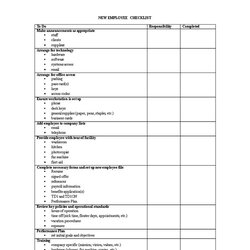 Superb Generic New Employee Checklist How To Create