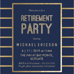 Perfect Retirement Party Invitation Templates Free Premium Downloads Template Invitations Invite Customize