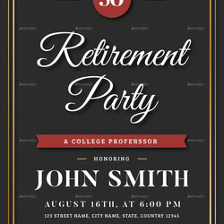 Spiffing Email Flyer Template Creative Professional Templates Retirement Invitation Red