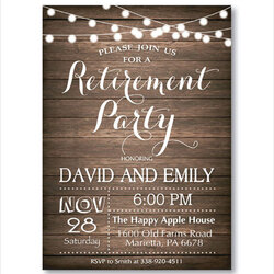Free Printable Retirement Party Invitation Templates For Word Rustic