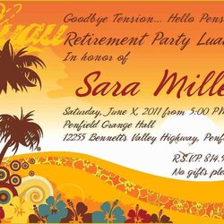 Superior Free Retirement Party Invitation Flyer Templates Of Printable Invitations