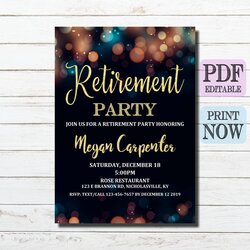 Eminent Retirement Invitation Party Printable